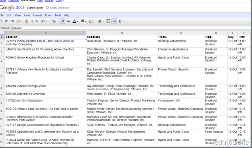 VMworld Copenhagen Sessions