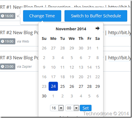 buffer schedule