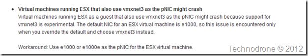 ESXi uses vmxnet3?